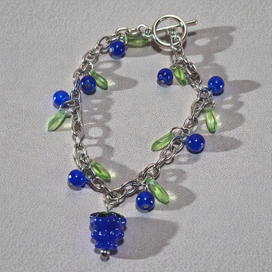 Bransoletka stal chirurgiczną jeżyna i jagody 