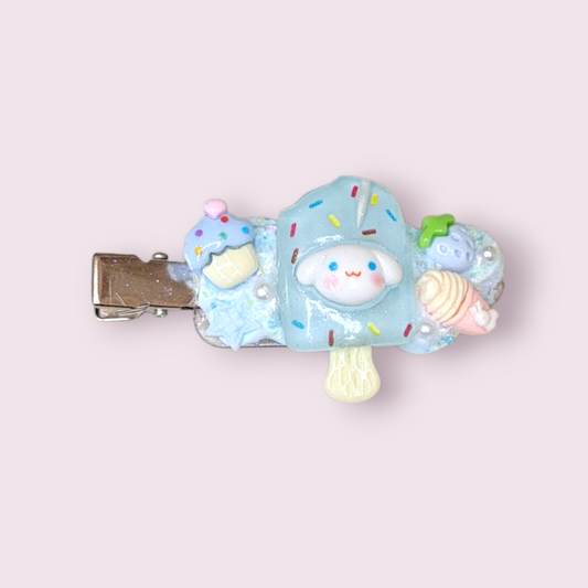 Kawaii Sanrio hairclip with Cinnamoroll ice lolly. Lolita style. 