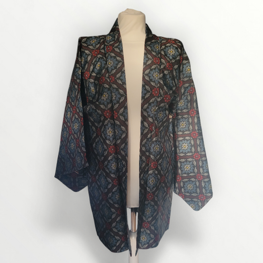Oshima tsumugi haori jedwabne