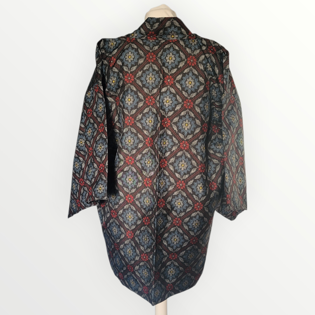 Oshima tsumugi haori jedwabne
