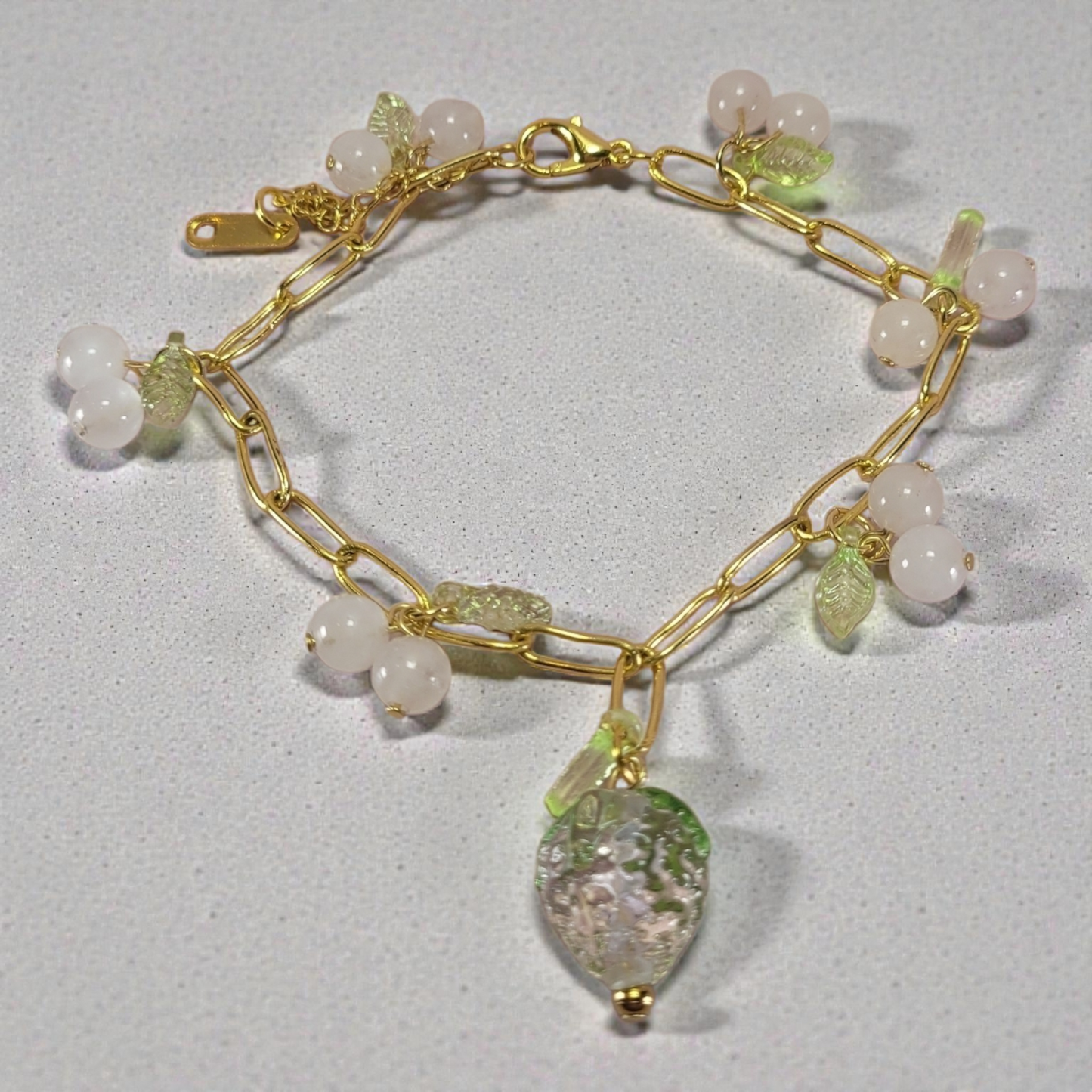 Bransoletka truskawka i kwarc